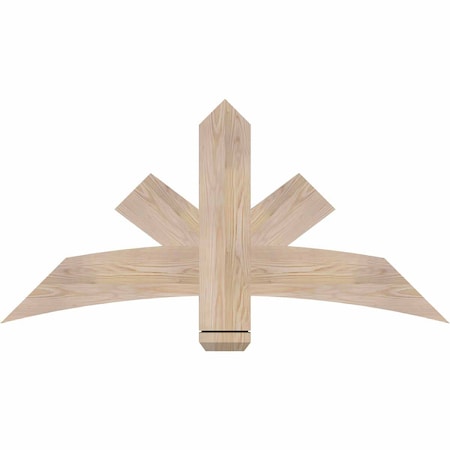 Ekena Millwork Alberta Smooth Timber Gable Bracket, Douglas Fir, 48"W x 24"H x 1 1/2"D x 5 1/2"F, 12/12 Pitch GBW048X24X0206ALB00SDF